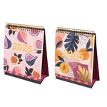 2025 Sasco Trifold Desk Calendar 210mm x 175mm Month To View  Assorted Colours