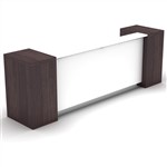 ASTON RECEPTION COUNTER W 3100 x D 810 x H 1150mm WhiteBrown