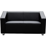 Cube Lounge Two Seater 1430Wx880Hx720mmD Black leather