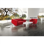 Cube Lounge Three Seater 2000Wx880Hx720mmD Red Leather