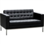 COMO LOUNGE W 1370 x H 770 x D 770mm Black Leather