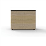 Deluxe Infinity Swing 2 Door Cupboard 730Hx900Wx600mmD Natural Oak with Black Edge