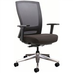 Buro Mentor Mesh Back Task Chair Aluminium Base With Arms Black