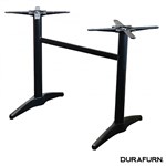 Astoria Indoor Outdoor Table  Twin Base Black Suits Maximum Top Size 1200Wx800Dmm