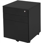 IOS Go Steel Mobile Pedestal 2 Drawer 1 File 460 W x 472 D x 610mm H  Black