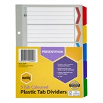 A5 MARBIG INDICES  DIVIDERS 5 TAB REINFORCED COLOURED