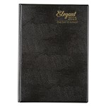 2025 Cumberland Elegant Diary  A4  Day To Page  Soft Pad Cover  Black 
