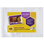 MARBIG SHEET PROTECTORS HEAVYWEIGHT A3 LANDSCAPE 25PK