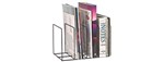 MARBIG WIRE ORGANISER Book Magazine Rack 4Comp Black 