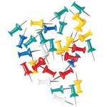 Marbig Push Pins Assorted Pk30 