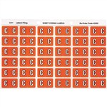 Avery Alphabet Coding Label C Side Tab 25x38mm Orange 