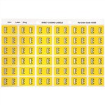 Avery Alphabet Coding Label E Side Tab 25x38mm Yellow 