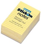 BEAUTONE STICKON NOTES Ruled 102x152 100shts Yellow 