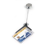 DURABLE CONVENTION CARD HOLDER Deluxe Reel Pro Pack of 10 