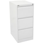 Go Filing Cabinet 3 Draw H1016xW460xD620mm White Satin 
