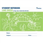 Writer Student Notebook 175x240mm 8mm Double Ruled 32 Pages Lime Green