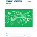 Writer Student Note Book Green 64 Page Single Ruled 8mm 