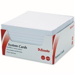 Esselte System Card 127x76mm 5x3 Ruled  White Pk500 