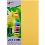 Quill Board A4 210gsm Lemon Pack of 50