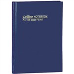 Collins Notebook Hard Cover A4 Short Feint 168 Page Blue 