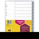 Marbig A4 Indices Dividers 112 PP Grey