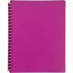 Refillable Display Book A4 20 Pocket Pink Each