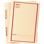 AVERY SPIRAL SPRING FILES Buff Printed Red Bx 25