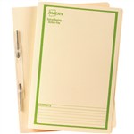AVERY SPIRAL SPRING FILES Buff Printed Green Bx 25