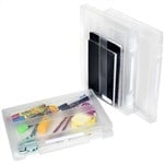 Marbig Clear Plastic Carry File Case  A4 With Write On Label  Clip 