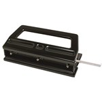 Rexel 3 Hole Punch  Heavy Duty  Adjustable  40 Sheet  Black 