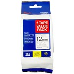 Brother Ptouch TZe231T Tape  Black On White 12mm x 8m  Twin Pack