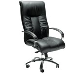 Big Boy Directors Chair High Back Arms Leather Black Boxed
