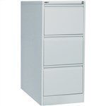 Go Filing Cabinet 3 Draw H1016xW460xD620mm Silver Grey