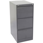 Go Filing Cabinet 3 Draw H1016xW460xD620mm Graphite Ripple
