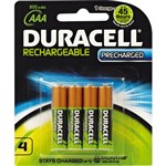 DURACELL RECHARGEABLE BATTERY AAA Precharged  Pack of 4 