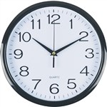 ITALPLAST WALL CLOCK 30cm Black FrameWhite Face 