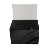 DEFLECTO BALLOT BOX LockHeader Smoke A4 Landscape 