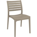 Ares Hospitality Chair Taupe 480W x 580D x 820H x 450 No Arms Boxed