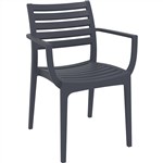 Artemis Hospitality Chair Anthracite With Arms Boxed