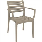 Artemis Hospitality Chair Taupe With Arms Boxed