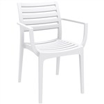 Artemis Hospitality Chair White With Arms Boxed