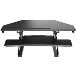 ARISE CORNER DESKALATOR  Sit Stand Solution  Black 15KG Max 1050mm W x 588mm D