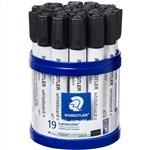 STAEDTLER 351 LUMOCOLOUR Whiteboard Marker Bullet Tip Black Pack of 19