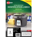AverL7914 Ultra Heavy Duty Industrial Labels White 8up Pk10