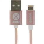 Moki Braided Lightning Cable Rose Gold 