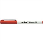 Artline 210 Fineliner Pen DARK RED 06mm Each