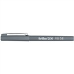 Artline 220 Super Fine Pen  02mm Grey Bx12
