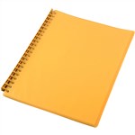 Refillable Display Book A4 20 Pocket Yellow Each