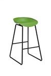 Aries Bar Stool Black Seat Black Frame
