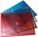 Colby Polywally Document Wallet A4  Velcro Closure  Smoke